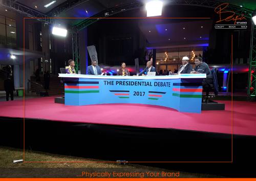 News Room Table Setup Presidential Debate Kenya
